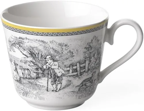Villeroy & Boch Audun Ferme - Taza de desayuno de porcelana premium, fabricada en Alemania, capacidad de 12 onzas