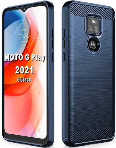 Miniatura 8 de Funda para Moto G Play 2021, funda para teléfono Motorola G Play 2021, resistente a los arañazos de fibra de carbono, absorción de golpes, suave