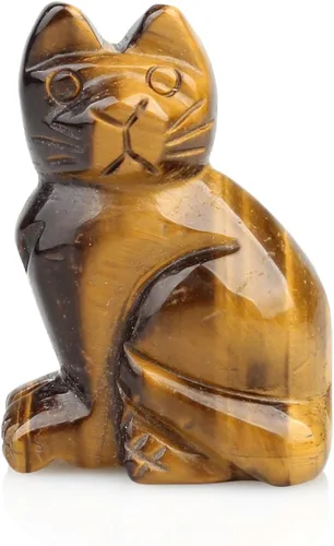 Miniatura 6 de Estatua grande de obsidiana negra de 2.0 pulgadas para gato, Feng Shui, manualidades, tallado, tallado, curación, reiki (obsidiana negra)