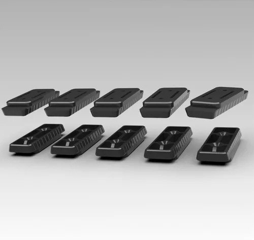 Miniatura 3 de NyVoozy Sistema de montaje de 20 piezas, pies de montaje para el sistema Milwaukee Packout (negro)
