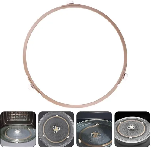 Miniatura 8 de Anillo giratorio de vidrio para microondas, compatible con la mayoría de microondas, rodillo de soporte resistente para uso en cocina, diámetro