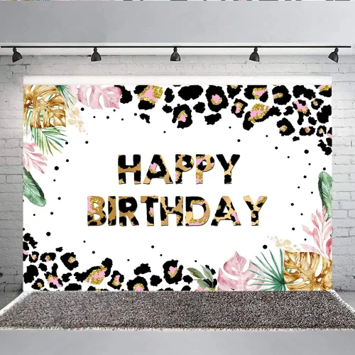 Miniatura 4 de Lofaris Hppy Birthday Wild Bakcdrop One Two Wild Safari - Decoración de fiesta temática de safari 1er 2do fondo para niños, estampado floral