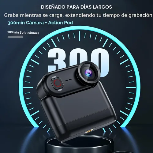 Miniatura 7 de toberto Cámara de acción de pulgar 4K, mini cámara corporal con WiFi, cámara POV de grabación de manos libres magnética de 150°, estabilización EIS