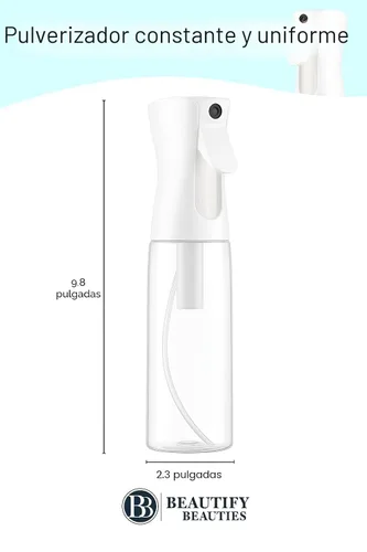 Miniatura 7 de BeautifyBeauties Botella de spray para el cabello – Botella de spray continuo Mister para peinado, limpieza, plantas, mascotas, peluqueros, salones