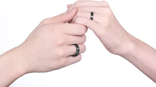 Miniatura 5 de SOMEN TUNGSTEN Anillos de cerámica negra de 0.157in, 0.236in, 0.315in, color negro, cepillados, ajuste cómodo, alianza de boda para hombres