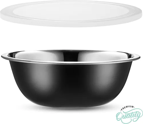 Miniatura 7 de WHYSKO Juego de cuencos de acero inoxidable, 10 cuencos de acero inoxidable con tapas, para almacenamiento y servicio de alimentos, aptos