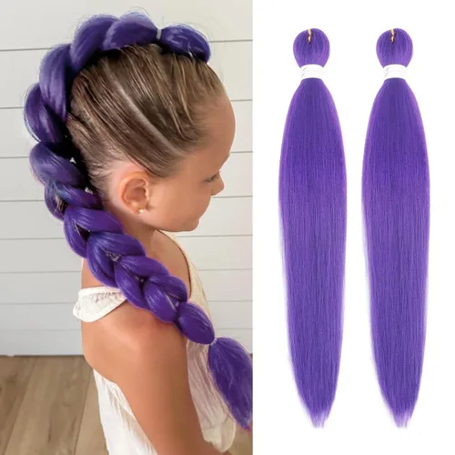 Miniatura 48 de Beyond Beauty - Trenzas preestiradas de cabello profesional sin picazón, ajuste de agua caliente, fibra sintética, textura Yaki, extensiones
