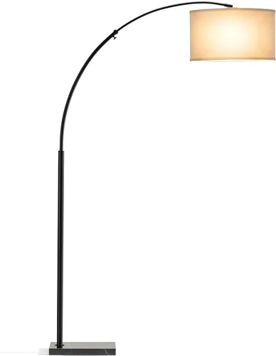 Miniatura 10 de Brightech Logan Lámpara de Pie de Arco, Lámpara de Pie Brillante para Salas de Estar, Oficinas y Dormitorios, Decoración Moderna de Sala de Estar