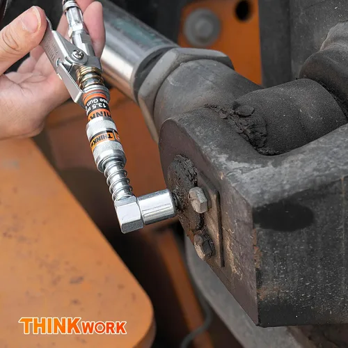 Miniatura 3 de THINKWORK Juego de acoplador de pistola engrasadora, acopladores de pistola engrasadora con bloqueo fuerte con adaptador de acoplador de grasa