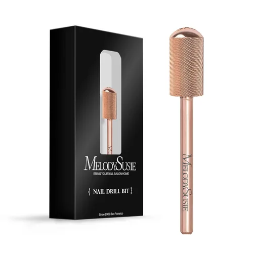Miniatura 27 de MelodySusie Brocas de uñas de seguridad, brocas de carburo de 2,38 mm de barril grande y parte superior redonda y suave, adecuadas para manicura