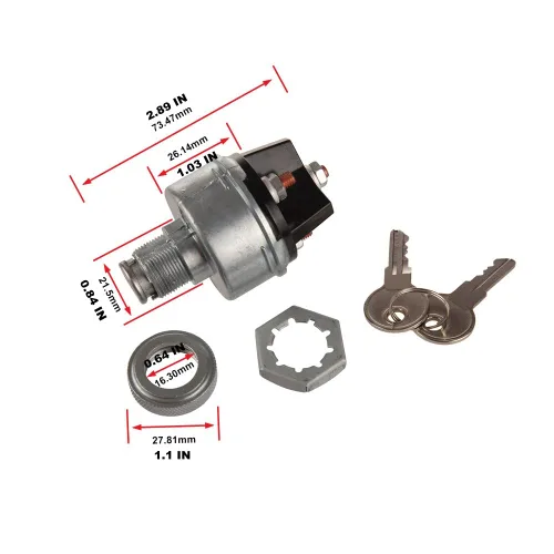 Miniatura 5 de Interruptor de encendido con 4 posiciones 4 terminales de repuesto para Ford Jubilee Massey Ferguson Tractor Trailer Caterpillar Agricultura Plant