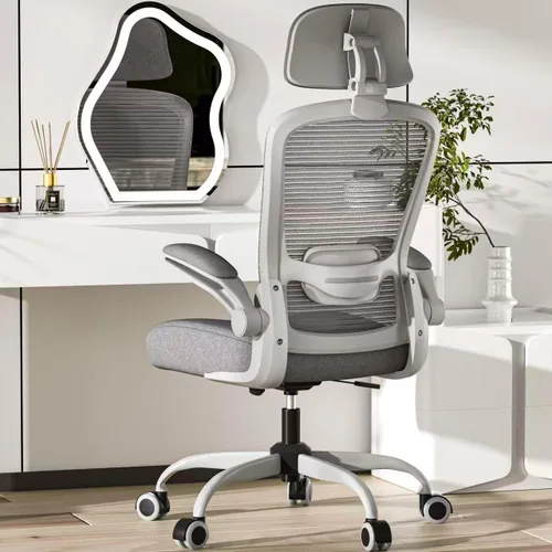 Miniatura 14 de Mimoglad Silla de Oficina, Silla de Escritorio Cómoda - Silla Ergonómica de Computadora de Respaldo Alto con Soporte Lumbar Ajustable y Negro mate