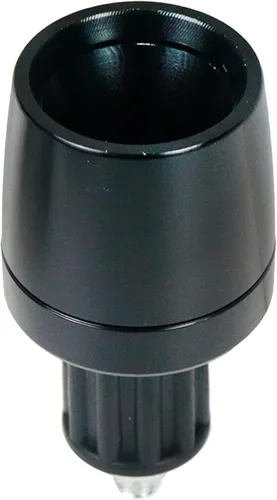 Miniatura 2 de Modengzhe 2 unids motocicleta cónico aluminio manillar extremo tapa 0.709 in Insertar diámetro barra extremo enchufe (negro)