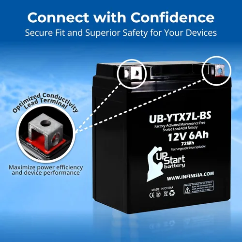 Miniatura 9 de Batería YTX7L-BS de 12V 6Ah – Compatible con Honda CBR 250R CBR250 Batería de motocicleta GZ250 CRF250L 7L-BS CTX7L-BS FTX7L-BS 7LBS YTX7LBS