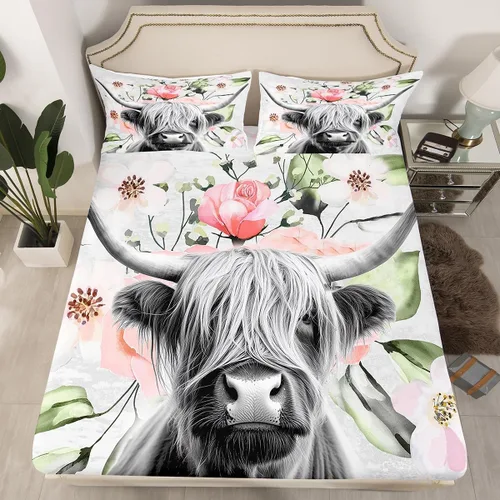 Miniatura 30 de Erosebridal Sábana bajera ajustable con bandera estadounidense, juegos de ropa de cama para adolescentes y motos de cross, tamaño individual