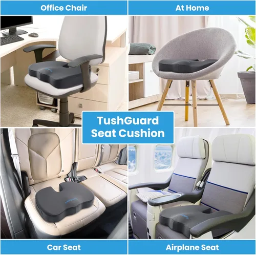 Miniatura 5 de TushGuard Cojín para Asiento, Cojines para Silla de Oficina, Cojín para Asiento de Coche, Almohadón para Silla Antideslizante, Almohada de Espuma