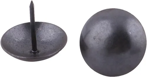Miniatura 2 de uxcell Metal Home Furniture Round Cap Thumb Tack Nail Decorativo Pushpin 1.181 x 0.984 in 8pcs Negro