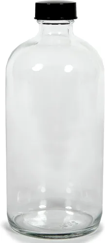 Miniatura 5 de Vivaplex, 12, botellas de vidrio transparentes, de 16 onzas, con tapas