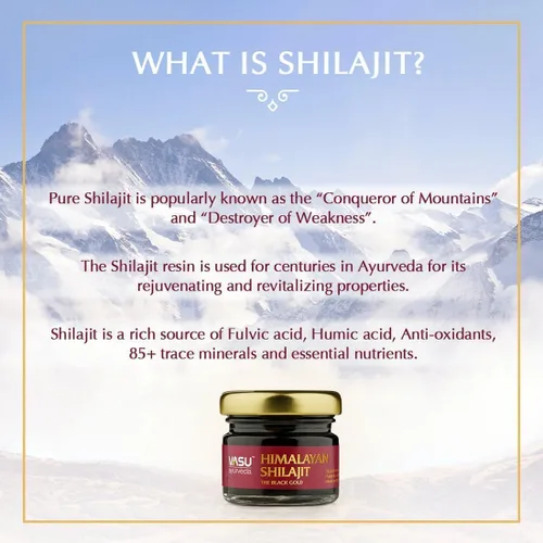 Miniatura 4 de VASU Ayurveda Himalayan Shilajit Resina 400 mg – Potenciador de energía natural probado en laboratorio con ácido fúlvico y más de 85 minerales traza