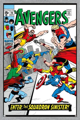 Miniatura 14 de Trends International Marvel Comics - Póster de pared de Avengers #70 Versión con marco de bronce