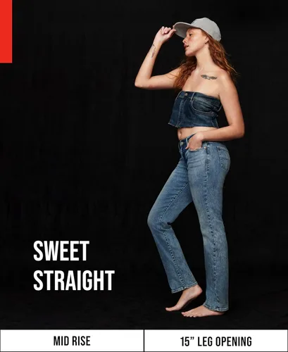 Miniatura 7 de Lucky Brand Sweet Straight de talle medio en Olancha Destructed