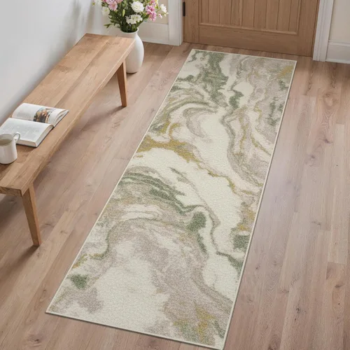 Miniatura 114 de GENIMO Alfombra antideslizante de 2 x 6 pies, lavable para pasillos de cocina, alfombras de cocina modernas abstractas, alfombra ligera de pelo bajo