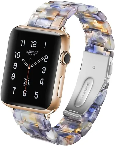 Miniatura 52 de HOPO Compatible With Apple Watch Band Thin Lightweight Resin Strap Bracelet Fashion Wristband Replacement For iWatch Bands Series Ultra 11 10 9 8 7