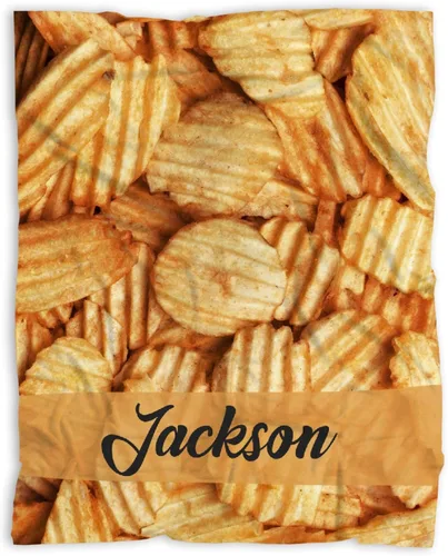 Miniatura 27 de Manta de Chips de Nachos para Otoño Invierno Primavera Todas las Estaciones Cálida Mullida 50x40 pulgadas para Pequeños Microfelpa Ligera Térmica