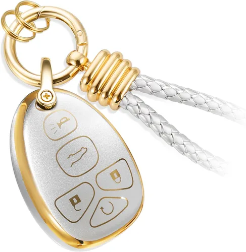 Miniatura 42 de Funda para Llavero Mercedes con Llavero de Cuerda Trenzada de Metal, Funda de Llave Suave Mejorada para Carcasa de Llavero Remoto Inteligente Sin