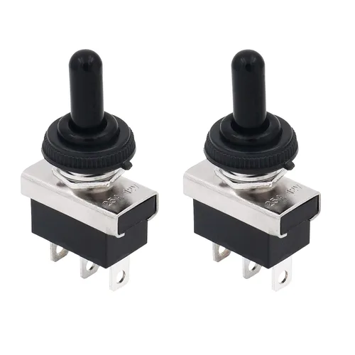 Miniatura 14 de Baomain, interruptor de conmutación SPST con apagado-encendido, 2 clavijas, 12 V 25 A con cubierta impermeable para auto
