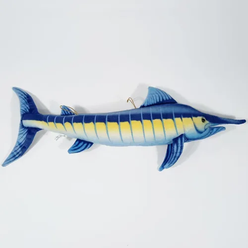 Juguetes de peluche de pez Marlin azul de 24 pulgadas, suave felpa azul Makaira Mazara, juguetes de almohada de simulación, regalo para niños y