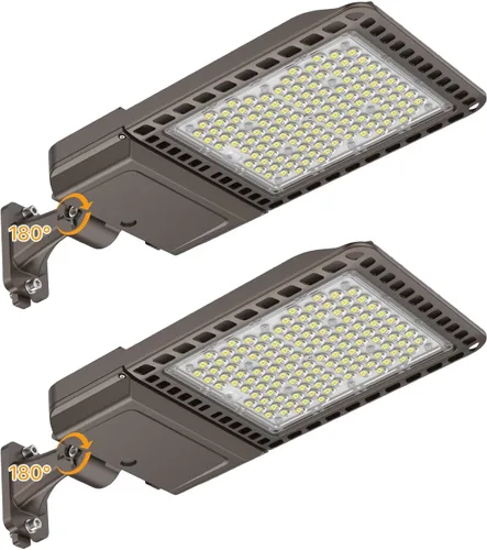Miniatura 11 de Luces de Estacionamiento 240W 36000LM Montaje de Brazo Ajustable Luces de Caja de Zapatos para Exteriores con Fotocélula de Anochecer a Amanecer