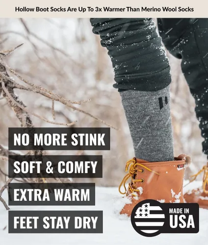 Miniatura 4 de HOLLOW Calcetines para botas de alpaca para hombres y mujeres, caza, senderismo, ciclismo, al aire libre, diseñados para comodidad y rendimiento