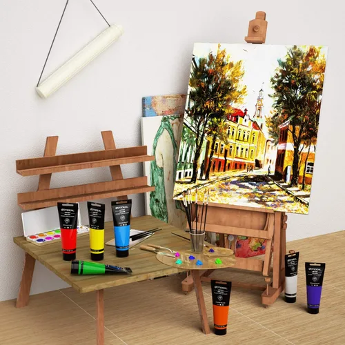 Miniatura 4 de GOTIDEAL - Pintura acrílica sienna tostado, tubos de 4.1 oz, no tóxicas, duradera, para pintor adulto o niño y para lienzo, madera, arcilla, tela