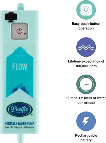 Miniatura 2 de Pacific Bay Bomba automática portátil/sistema de filtración de agua - para acampar o supervivencia en el desierto - Supervivencia de agua potable