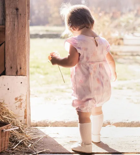Miniatura 4 de Burts Bees Baby Calcetines para bebés y niñas juego de 3 medias de algodón orgánico de punto trenzado hasta la rodilla