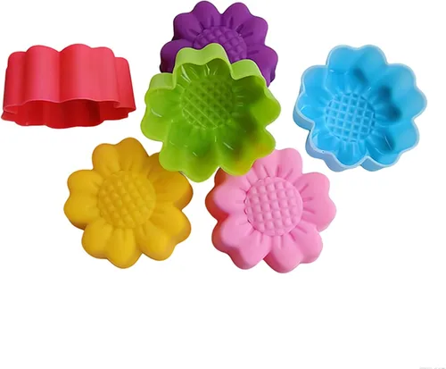Miniatura 28 de 36 PCS Moldes para Hornear en Forma de Flor de Silicona Grado Alimenticio Antiadherente Mini Bandejas para Cupcakes, Pudines, Chocolates