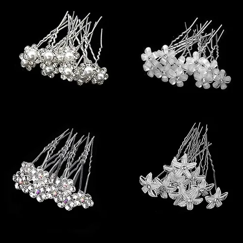 Miniatura 8 de 40 horquillas para el pelo de boda para novia, BetterJonny con diamantes de imitación, pasadores en forma de U, para boda, graduación, novia, dama
