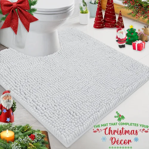 Miniatura 64 de LuxUrux Tapete de microfibra afelpada, de felpilla extrasuave, pelo largo de 1 pulgada, muy absorbente, para baño o ducha, lavar y secar a máquina