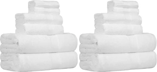Miniatura 21 de Amazon Basics Juego de toallas de baño suaves, absorbentes, resistentes a la decoloración, 100% algodón, 6 piezas (12 x 12 pulgadas), toallas Carmesí