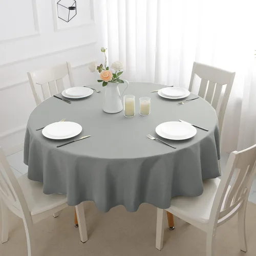 Miniatura 2 de Romanstile Mantel redondo impermeable, resistente a las manchas y sin arrugas, para cocina, comedor, fiesta, boda