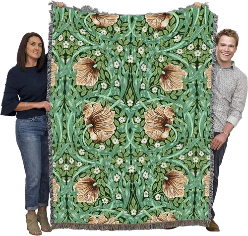 Miniatura 12 de Pure Country Weavers William Morris - Manta de Pimpernel XL - Artes y manualidades - Tapiz de regalo tejido de algodón - Fabricado en los Estados