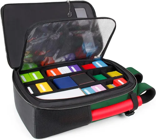 Miniatura 11 de ENHANCE Mochila MTG para almacenamiento de tarjetas TCG, mochila TCG para cajas de cubierta, tarjetas con funda, tapetes de juego, accesorios MTG