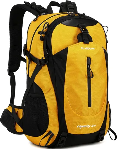 Miniatura 15 de Fengdong Mochila de viaje impermeable y ligera para senderismo, acampadas, de 40 L, para hombres y mujeres a3-Verde
