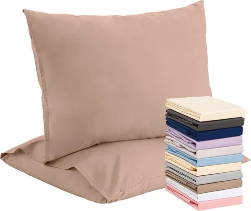 Miniatura 13 de Superity Linen Fundas de almohada de tamaño estándar, cerramiento abierto, paquete de 2, 100% algodón suave y cómodo, color azul