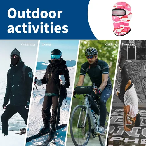 Miniatura 4 de YESLIFE Máscara de esquí de 2 piezas, pasamontañas para hombres y mujeres, esquí, snowboard, motocicleta y protección UV, sombrero