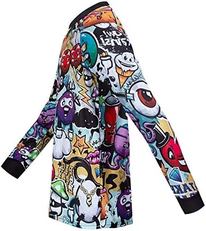 Miniatura 4 de JPOJPO Camiseta de ciclismo para hombre, camiseta de manga larga, para bicicleta de montaña, motocicleta, ropa anti-UV