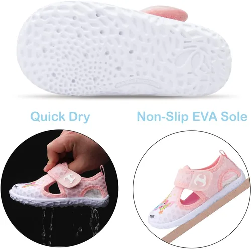 Miniatura 3 de Scurtain Zapatos de agua para niños pequeños, calcetines acuáticos de secado rápido para bebés, niños y niñas, zapatos de playa, zapatos de natación
