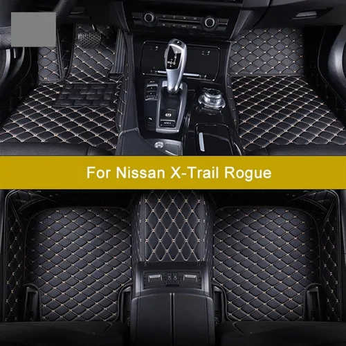 Miniatura 2 de Tapete de auto personalizado para Nissans X-Trail Rogues XTrail, accesorios para automóvil, alfombra de pie (color todo negro)