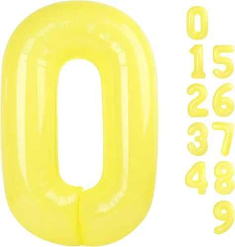 Miniatura 119 de Globos de números de 5 globos de 40 pulgadas, decoraciones de cumpleaños azules para niños y niñas, globos de números azul marino grandes